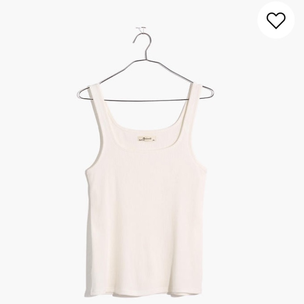 Rubbed square neck top Madewell